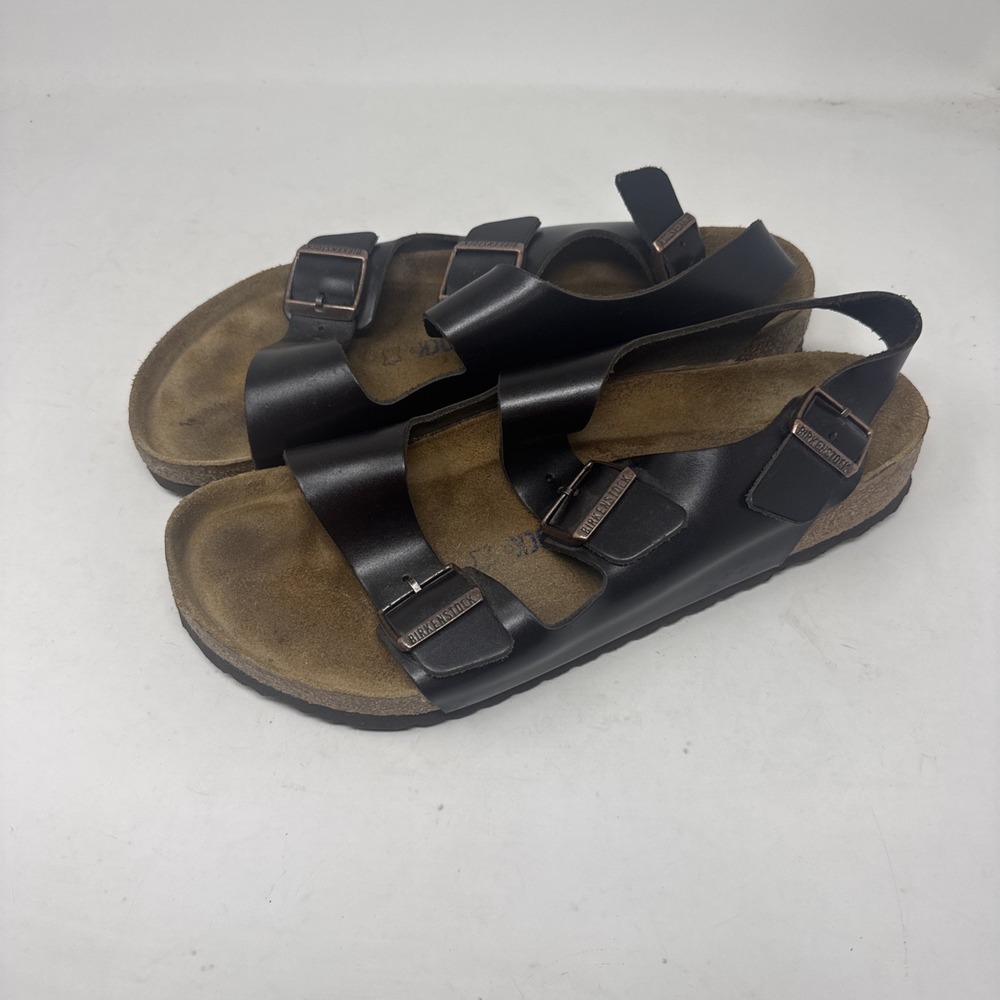 Birkenstock Milano Mens 12 Brown Leather Slingback Sandals EU 45